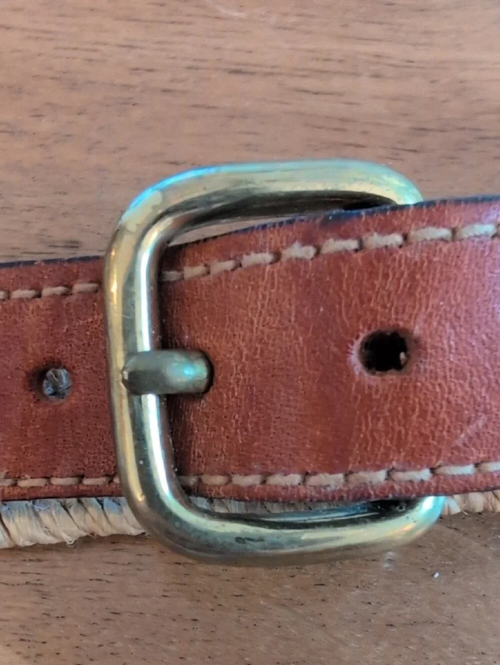 1980s Jordache Woven Stretch Belt - Tan